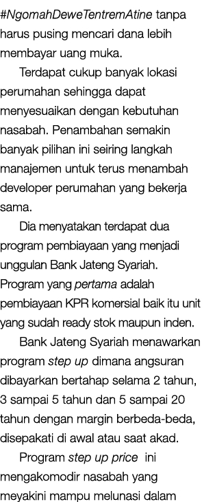 #NgomahDeweTentremAtine tanpa harus pusing mencari dana lebih membayar uang muka  Terdapat cukup banyak lokasi peruma   