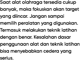 Saat alat olahraga tersedia cukup banyak, maka fokuskan akan target yang diincar. Jangan sampai memilih peralatan yan...