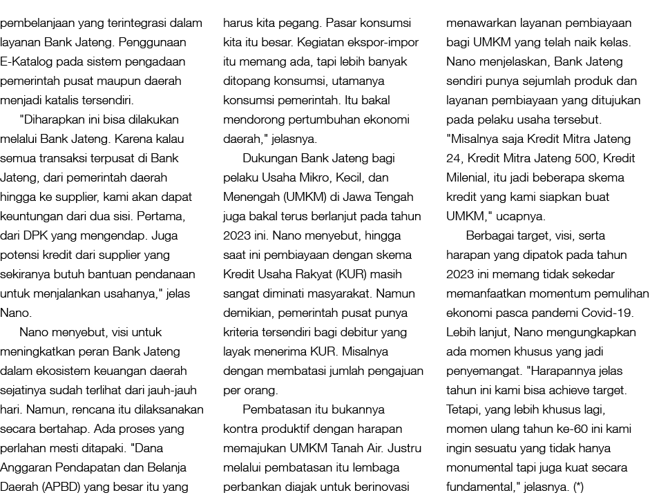 pembelanjaan yang terintegrasi dalam layanan Bank Jateng. Penggunaan E Katalog pada sistem pengadaan pemerintah pusat...