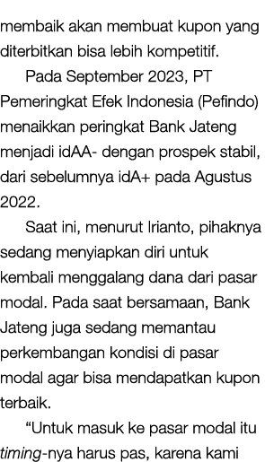 membaik akan membuat kupon yang diterbitkan bisa lebih kompetitif. Pada September 2023, PT Pemeringkat Efek Indonesia...