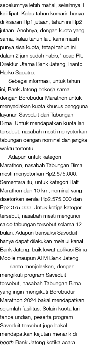 sebelumnya lebih mahal, selisihnya 1 kali lipat. Kalau tahun kemarin hanya di kisaran Rp1 jutaan, tahun ini Rp2 jutaa...