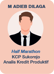 Half Marathon KCP Sukorejo Analis Kredit Produktif,M Adieb Dilag