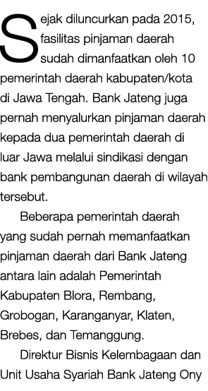 Sejak diluncurkan pada 2015, fasilitas pinjaman daerah sudah dimanfaatkan oleh 10 pemerintah daerah kabupaten/kota di...