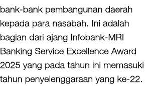 bank bank pembangunan daerah kepada para nasabah. Ini adalah bagian dari ajang Infobank MRI Banking Service Excellenc...